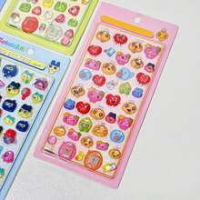 1PC Youyou Family Relief Crystal Stickers, Reward Cartoon Stickers, Mobile Phone Decoration Stickers, Refrigerator Decoration Stickers - Multicolor - View 6
