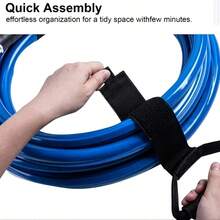 1pc Heavy Duty Tie Down Strap, Portable Wrap-Around Storage Strap With Hook & Loop Fastener, For Hoses, Extension Cords, Cables, Garage, Boat, RV Accessories Organization - one-size - View 7