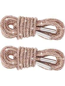 2 件 120 厘米奢华水钻鞋带，圆形水钻鞋带/帽带，时尚闪亮，水晶抽绳运动鞋，运动鞋 - 白色 - 查看 25