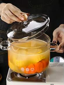 1件這款玻璃鍋非常實用：可直接放入微波爐加熱，可用作冰箱食材儲存容器，且適用於電磁爐與明火烹飪 - 彩色 - 查看 6