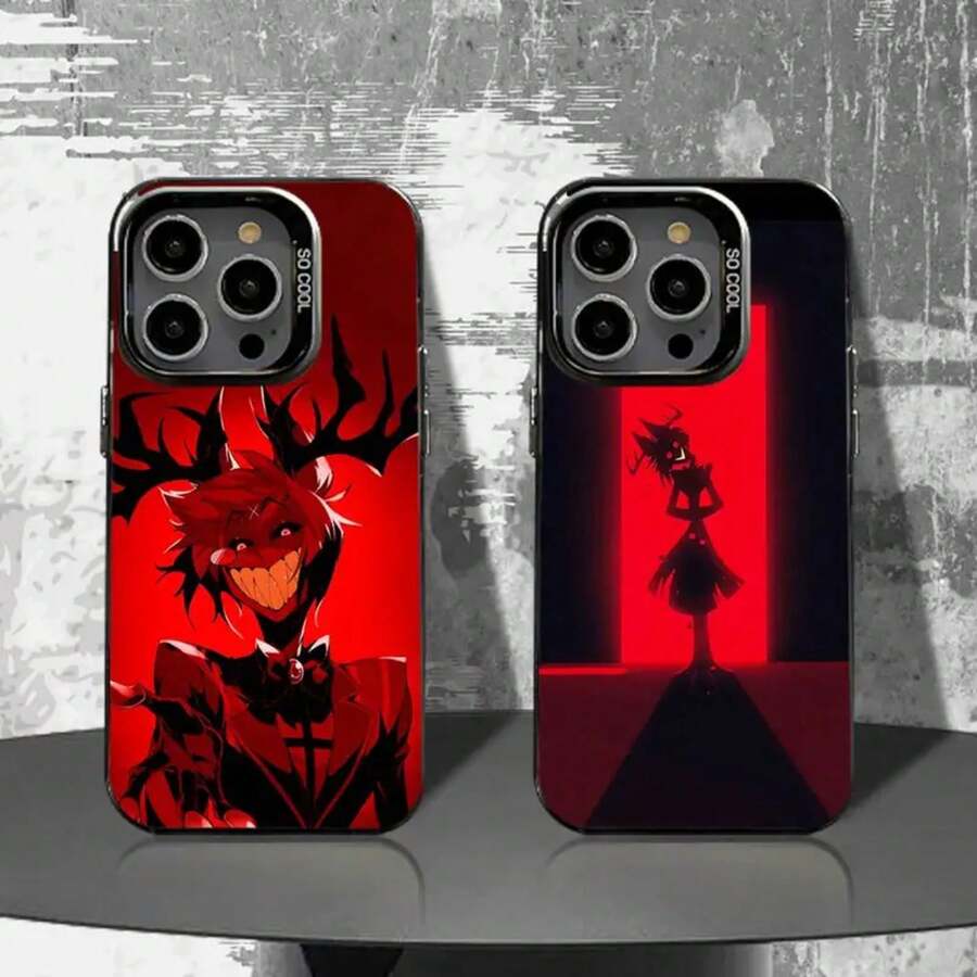 Funda para teléfono A-Alastor R-Radio D-Demon para 17,16,15,14,13,12,11,Pro,Max,Plus,E, cubierta negra mate a prueba de golpes - z4 - Ver 1