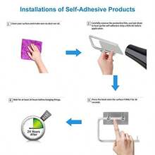 XISH Fdit Portarrollos de Acero Inoxidable 304 Soporte para Papel de Cocina/Baño Instalación con Adhesivo o Tornillos Resistente a la Humedad y Óxido Diseño Moderno Color Plateado - Plateado - Ver 5