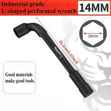 Nanbao This Is A "Black Tyrant" High-Quality L-Type Perforated Wrench. The Socket Head Is Designed With Perforations, Suitable For Disassembling Various Extra-Long Screws. Sizes Range From 6-19mm, Made Of Good Materials With High Hardness And High Torque. - Black - View 12
