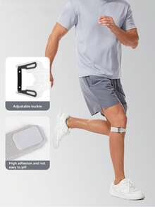 1pc Lightweight Adjustable Knee Strap For Running, Basketball, Fitness, Dual-Directional Knee Support - Multicolor - View 4