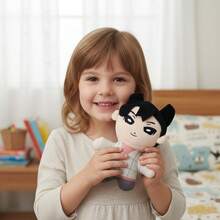 TendenciaJuguete De Peluche  25cm 100g Chico De Pelo NegroCalidad premium - Chico con el pelaje morado - Ver 1