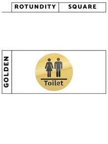 1pc 10cm Glossy Acrylic Wall Stickers, Bathroom Signage Mirror Stickers, Home Decor Wall Decals, Toilet Indicator Sign,For School Supplies,Back To School - Multicolor - View 13