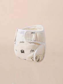 1pc Baby Mesh Double-Layer Gauze Diaper Pants, Newborn Baby Diaper Cover, Baby Supplies Diaper Bag Skirt, Infant Potty Training Diaper, Baby Diaper, Baby Diaper Pants, Baby Boy Underwear, Baby Clothing