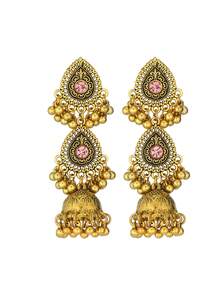 1 Pair Fashionable Bohemian Style Water Drop Jingle Bell Earrings, Suitable For Women's Daily Wear - WEH6341 Water Drop - View 2