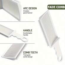 1pc Professional Anti-Fading Comb - Heat-Resistant Haircut Comb, Designed Specifically For Men's Crew Cut Hairstyle