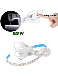 1PC Sewing Machine Special LED Strip Light Warm Light/ White Light Self-Adhesive Cuttable USB Powered For Sewing Machine Cabinet Table - Sewing Machine Light Strip - View 6