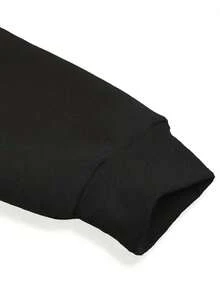 RhodeIsland Fun Black Hoodie For Autumn - Black - View 3