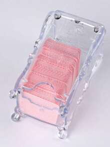 1pc Butterfly Pattern Nail Polish Remover Wipes (With Cover), Manicure Tool Storage Box - Multicolor - View 2