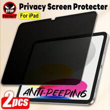 ZYONS 2片装iPad平板电脑防窥屏保护膜，隐私保护，防窥探，弧形边缘，防刮防摔，全屏覆盖，强效防指纹，触控灵敏，非玻璃材质，磨砂纸质感，兼容iPad 11代（2025款A16芯片）/iPad 10代（10.9英寸）/iPad Air 13/11/M4/M3/M2（2025/2024款）/iPad Pro（12.9英寸）/iPad mini（2024款）。 - 2個 - 查看 19