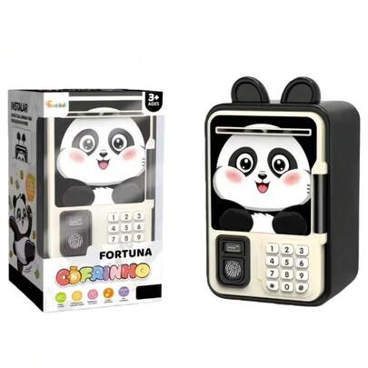 Cofre Eletrônico Infantil com Senha Digital Entrada de Notas e Moedas - fofo e divertido