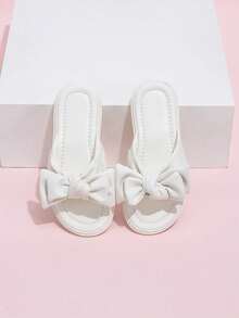 Kids' Casual Versatile Minimalist Flat Slippers - White - View 6
