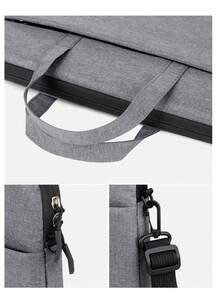 Laptop Sleeve Bag, Large Capacity Briefcase, Velvet Storage Bag, Business Laptop Scratch-Resistant Protective Case, Minimalist Computer Inner Bag Laptop Case Laptop Cover Computer Bag Carrying Hand Bag Laptop Bag Water Resistant Travel Essentials - Dark Grey - View 7