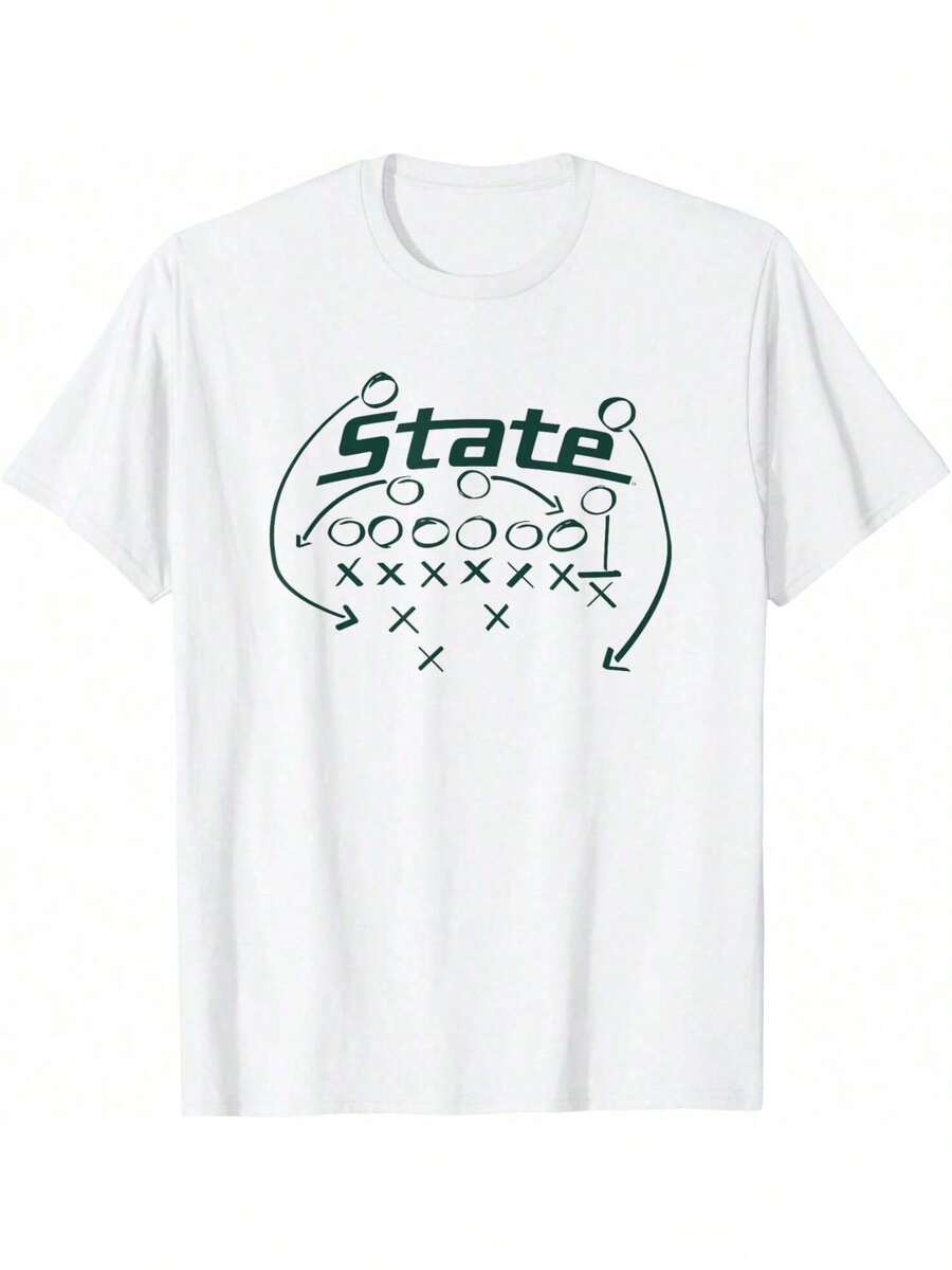 Michigan State MSU Spartans Football Play T-Shirt - trắng - Xem 1