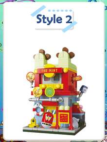 SPONGEBOB 海绵宝宝双层街景汉堡店、搞笑屋和章鱼哥艺术画廊创意屋 - 彩色 - 查看 6