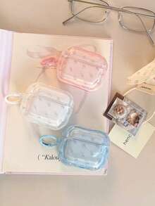 Cute Bow Design Pro 3/ 4 Wireless Bluetooth Earphone Case, Protective Cover Compatible With Apple Pro 2, Anti-Drop, Korean Style