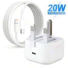 英国插头充电器套装：100厘米/3.3英尺Type-C转Lightning快充数据线+便携式墙式充电器适配器，兼容 14 Pro/13 Pro/12/12 Pro Max/11 Pro Max/XS Max/XS/XR/X - 英規插(220-240V) - 查看 8