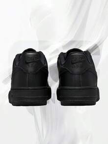 Nike Air Force 1 Low Triple Black GS– Big Kids Lifestyle Sneakers – Shoes For Youth/Women - Vintage -Spring & Summer-Inspired Running Shoes, Shock-Absorbing Comfort, Gym To Streetwear Casual Wear-Easter Gift–FV5951 001 - Black/Black - 查看 4