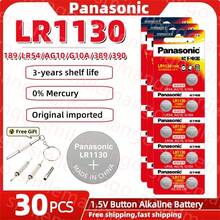 Panasonic 10-100节松下189 LR1130 AG10 SR1130 389 V10GA LR54 SR54碱性纽扣电池，适用于手表、计算器、玩具等。 - LR1130 Panasonic (GF) - 查看 11