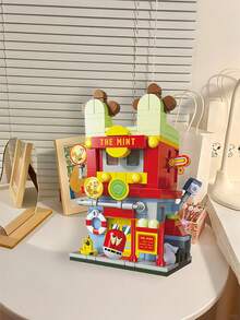 SPONGEBOB 海绵宝宝双层街景汉堡店、搞笑屋和章鱼哥艺术画廊创意屋 - 彩色 - 查看 3