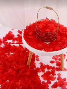 1000/2000pcs Artificial Red Rose Petals, Suitable For Valentine's Day, Wedding, Date Gift Decor, Celebration Decor, Home Decor And Autumn Decor