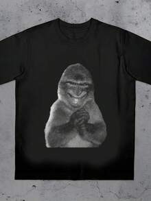 Funny Monkey Shirt, Stupid Meme Tshirt, Dank Memes Tee, 90s Vintage Bootleg, Odd Core Cruise Outfit For Women New Years Eve Outfit Women - Đen 7 - Xem 10