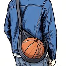 Multi-Functional Basketball Bag, Large Capacity Shoulder Messenger Bag, Sports Training Ball Storage Bag, Basketball Bag, Volleyball Net Bag, Gym Bag - Multicolor - View 7