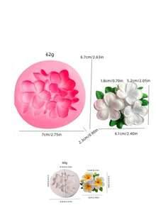1/2件装鸡蛋花硅胶模具，3D蜡烛模具，树脂模具，DIY软陶环氧树脂装饰模具，手工装饰艺术工具硅胶模具 - 多色 - 查看 4