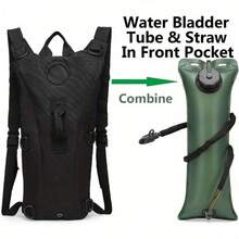101.44 Oz Outdoor Sports Hydration Backpack, Unisex, Lightweight Hydration Bladder, Suitable For Outdoor Running, Hiking, Cycling, And As A Holiday Gift. - 黑色 - 查看 3
