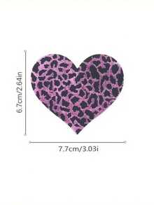 4/8pcs Pink Leopard Print Pasties, Disposable Breathable Criss-Cross Style, Elegant Ladies Lingerie Accessory - Prevent Wardrobe Malfunction, Discreet Coverage, Seamless Ultra-Thin, Fashionable Undergarment - Pink - View 5