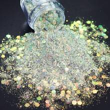 10ml Mermaid Chunky Glitter - Vibrant Hexagon Flakes, Suitable For Epoxy Resin Filling, Mixed Sizes, Shiny DIY Silicone Mold Filler, Applicable For Jewelry Making, Nail Art And Craft Projects