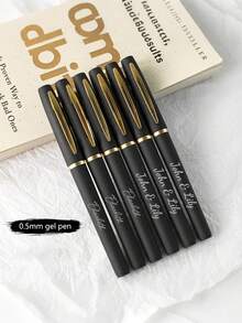 Customized Pen With Personalized Logo Or Name, Neutral Pen, Gift Pen, Suitable For Back To School Supplies, School Event Prizes, Teacher's Day Gifts For Teachers, Customized, Personalized, Unique, Exclusive, Suitable For Employees, Clients, Students, Applicable For Business/Work/Office, School And Other Occasions - 彩色 - 查看 5