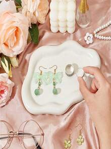 Elegante bandeja de plástico con forma de nube de una sola pieza - Soporte de lujo de una sola capa para exhibir joyas y perfumes, perfecto para el hogar, la sala de estar y la oficina. Esta bandeja es un gran regalo para bodas, Pascua y San Valentín, creando un ambiente elegante y mejorando la estética del espacio. - Multicolor - Ver 3