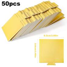 50/100pcs Disposable Aluminum Mini Cake Bases - Square Dessert Stands, Suitable For Cupcakes, Mousse, Pastries - Perfect For Weddings, Birthdays, Party Displays, Christmas, Halloween, Easter - Multicolor - View 9