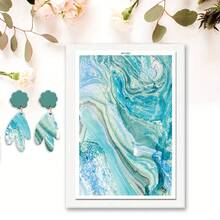 DONQE Leopard Vintage Stamps Floral Patterns Polymer Clay Transfer Paper, Ultra-Light Water Transfer Paper Compatible For DIY Jewelry Making, Soft Ceramic Earrings, Craft - Multicolor - View 14