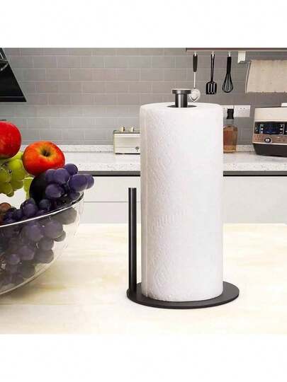 1pc Premium Gold/Black/Silver 304 Stainless Steel Tissue Box Holder, Multi-Functional Kitchen Paper Towel Rack, Cling Film Dispenser, Bathroom Shelf, Quality Tissue Box Cover, Tabletop Decor, Holiday Gift, Includes Installation Accessories. Color: Gold/Black. Home & Living/Kitchen & Dining/Tabletop Decor & Kitchen Supplies/Tissue Box & Paper Towel Holders, Random Style