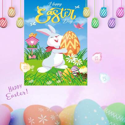 Pin A Tail On The Bunny Game Is Perfect For Birthday Parties And Easter Parties. It Includes 24 Tail Stickers, Ideal For Easter Party Decorations.