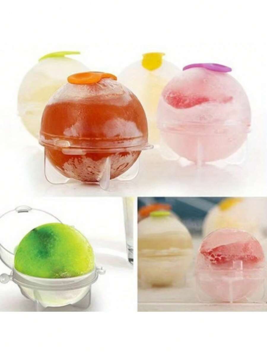 4Pcs/Set Ball Ice Molds Sphere Round Ball Ice Cube Molds Makers Home And Bar Party Kitchen DIY Ice Cream Moulds - Random Color - View 1
