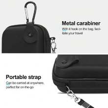 Lacdo Bolsa de transporte para Canon PowerShot SX740 / SX730/SX720/SX620 Cámara Digital, Cámara de Protección de Almacenamiento Trave Bolsa, Bolsa de malla para baterías,tarjeta de memoria, Negro+Gris,37499344 - Multicolor - Ver 6