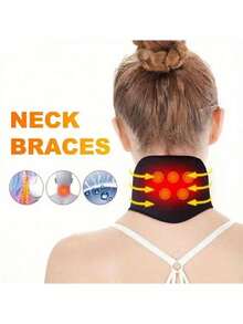 1pc Magnetic Neck Warmer Pad, Tourmaline Infused Neck Wrap, Self-Heating Magnetic Therapy Neck Warmer - Comfortable Support, Suitable For Home And Office Use, No Power Or Battery Required - Multicolor - View 2