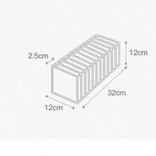 1/3/5 piezas Caja divisora de almacenamiento de ropa interior, organizador de cajón para calcetines y ropa interior - Gris - Ver 3