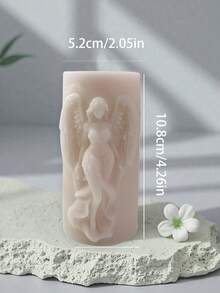 1pc Angel Shaped Handmade Candle, Suitable For Home Decor, Church, And Gifts