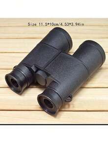 1pc 6X35 Black Plastic Binoculars, Outdoor Exploration Equipment, Fixed Focus Binoculars With Outdoor Toy