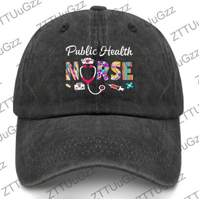 Ship Next Day Made In USA Public Health Nurse Stethoscope Nurse Design Cap