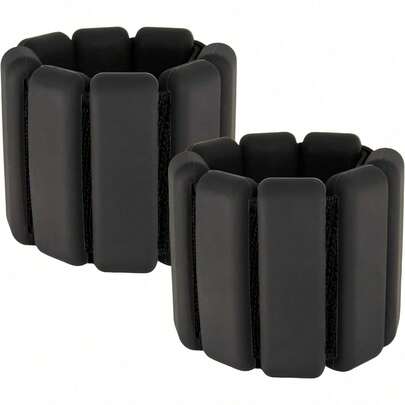 Holyfire Adjustable Ankle Weights, Wrist & Ankle Weights For Home Gym, Use For Yoga, Dance, Pilates, Aerobics And Walking, Pack Of 2, 2Lbs, Black
