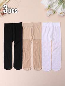 3pcs Ultra-Thin Stirrup Dance Tights, Stretchy Leggings Suitable For Girls - Multicolor - View 13