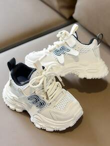 2026年春季新款童鞋，男女童轻便舒适运动鞋，儿童防滑透气厚底运动鞋 - 白色 - 查看 1